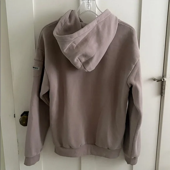EUC Comfrt signature Hoodie Mauve Beige Bark sweatshirt Sz S - Picture 7 of 8